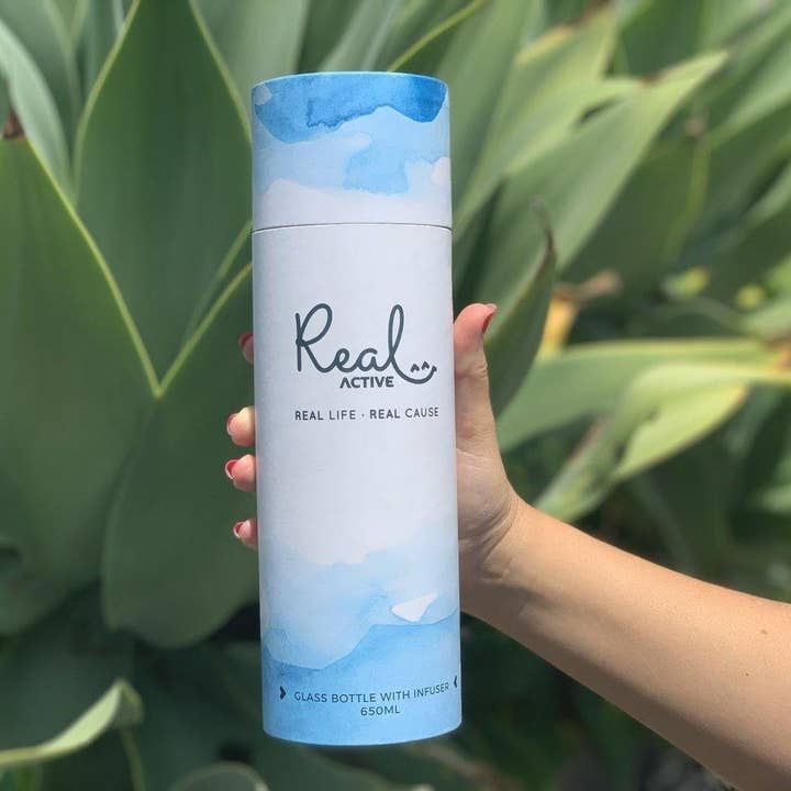 Real Active - Wholesale Water bottle - 650mL Glass Water Bottle with Infuser5