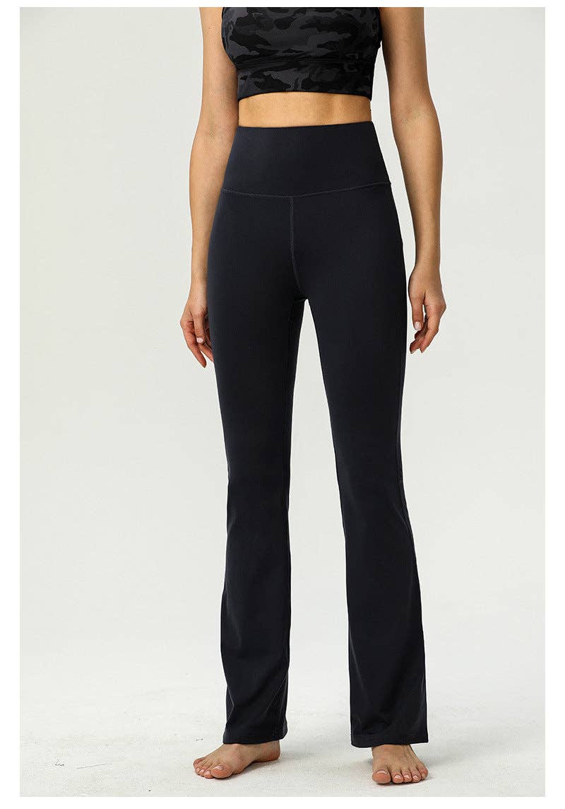 Active by Anna-Kaci - Wholesale Athletic Pants - Women's - High Rise Buttery Soft Contouring Flared Yoga Pant0