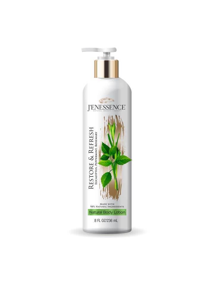 Restore & Refresh Body Lotion(Eucalyptus,Peppermint,Rosemary for wholesale by J'enessence Natural Beauty Therapy