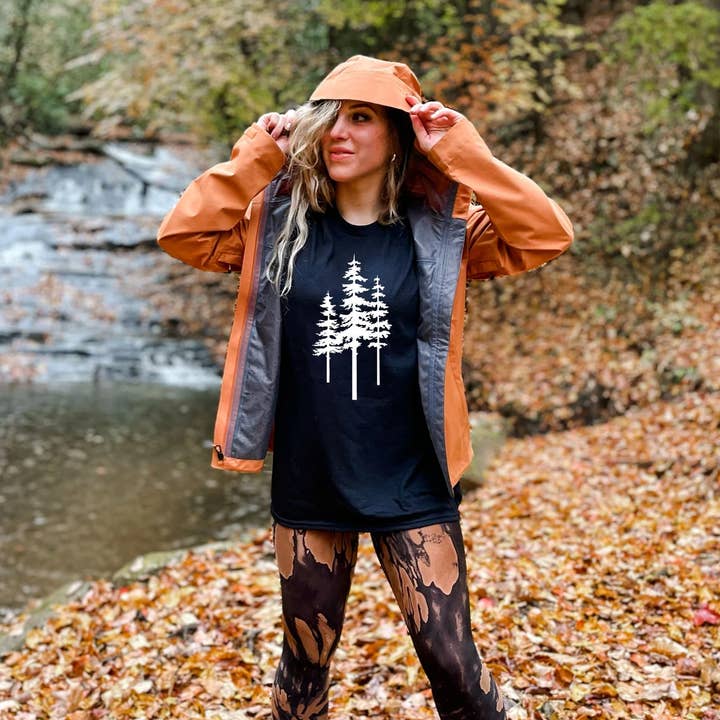 Three Pine Trees Graphic Tee | Long Sleeve 179 for wholesale by 208 Tees