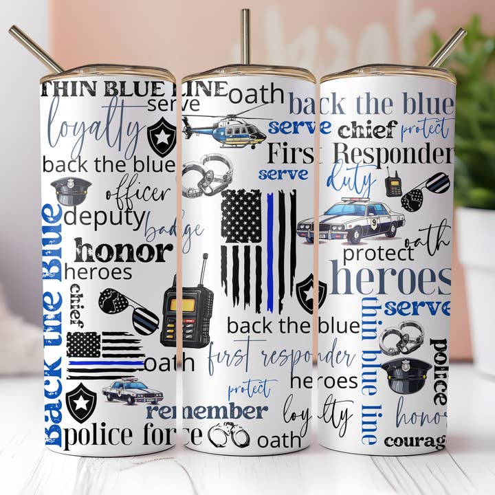 The Potted Oasis – wholesale Insulated mug/tumbler – Police Tumbler