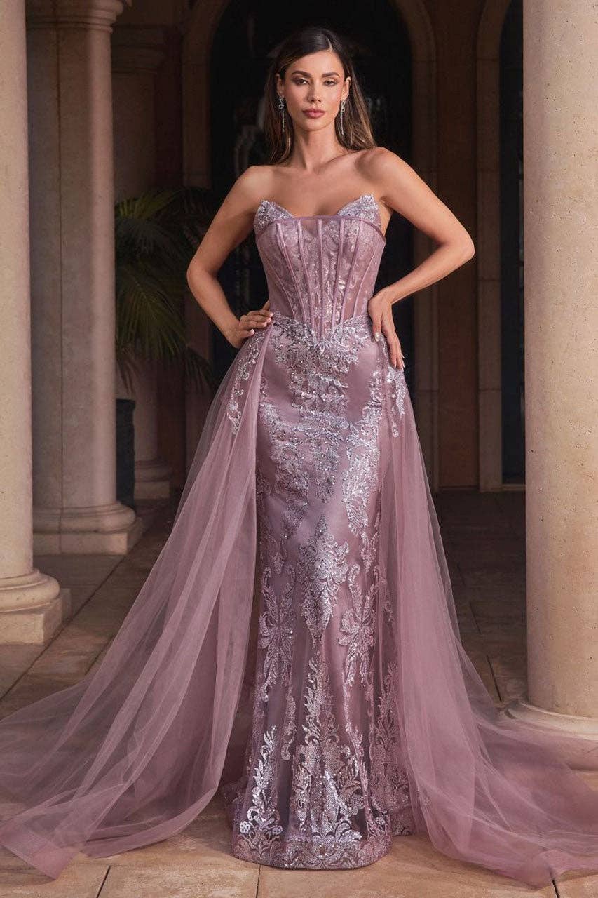 LA Merchandise - Wholesale Gown - Women's - LARJ858 Corset Bodice Strapless Pageant Formal Gown3