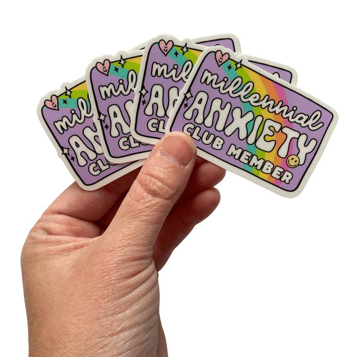 PartyHappier - Wholesale Sticker - Millennial Anxiety Club Vinyl Sticker3