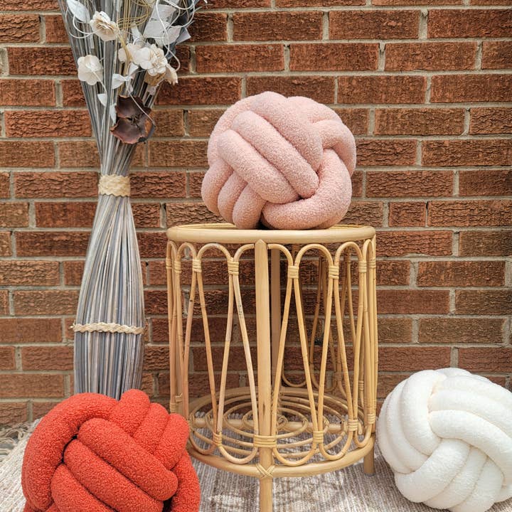 SUF Products LLC - Wholesale Throw/Decorative Pillow - Boucle Knot Pillows Soft and Cozy - Trendy Textured cushion4