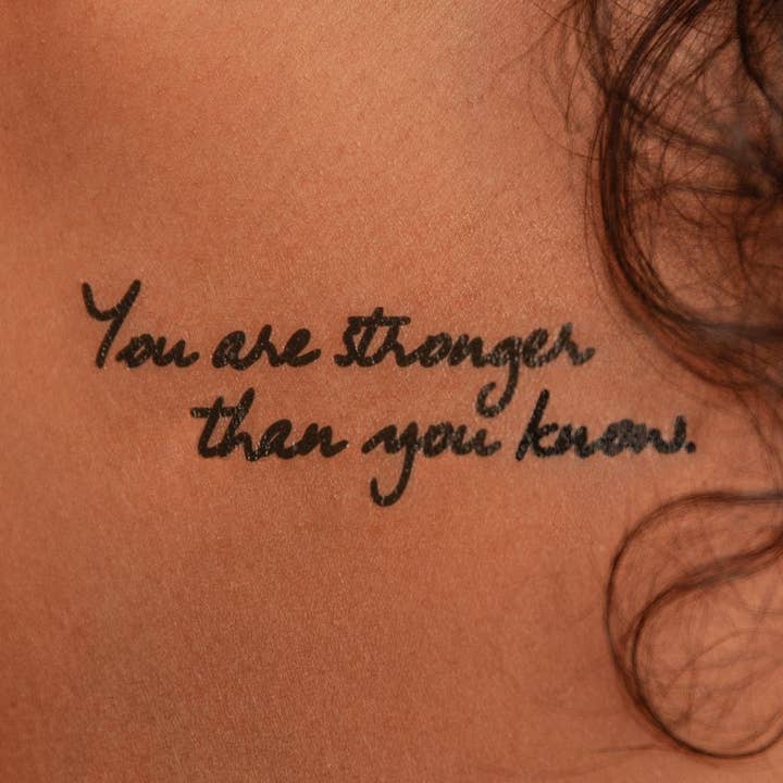 Conscious Ink - Wholesale Temporary tattoo - You Are Stronger Than You Know0