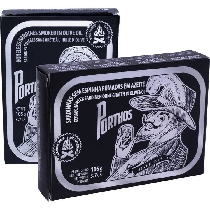 International Loft - Wholesale Tinned Fish - Porthos Smoked Boneless Sardines in Olive Oil