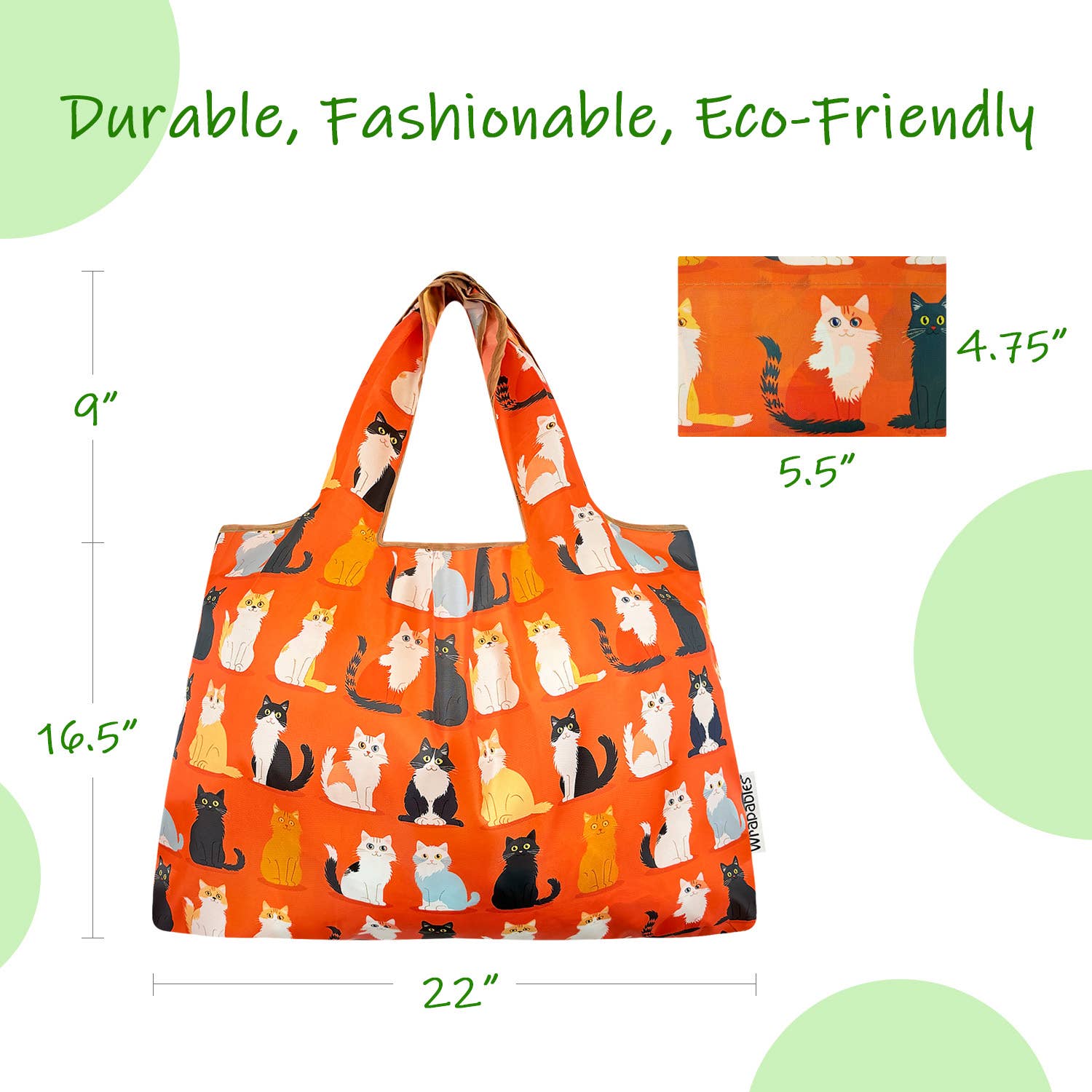 Wrapables.com - Vente Sacs de course/à provisions - Sac de courses réutilisable en nylon grand format Wrapables16