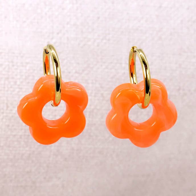 Kees I earrings in steel for wholesale by Les Cleias