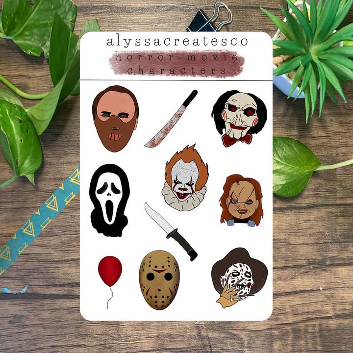 darkivyboutique - Wholesale Sticker - Horror Movie Sticker Sheet0