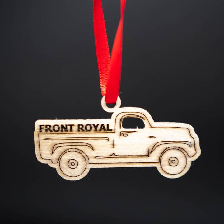 Personalized Custom Wooden Vintage Truck Ornament - Rustic Holiday Charm for wholesale by Turnmeyers