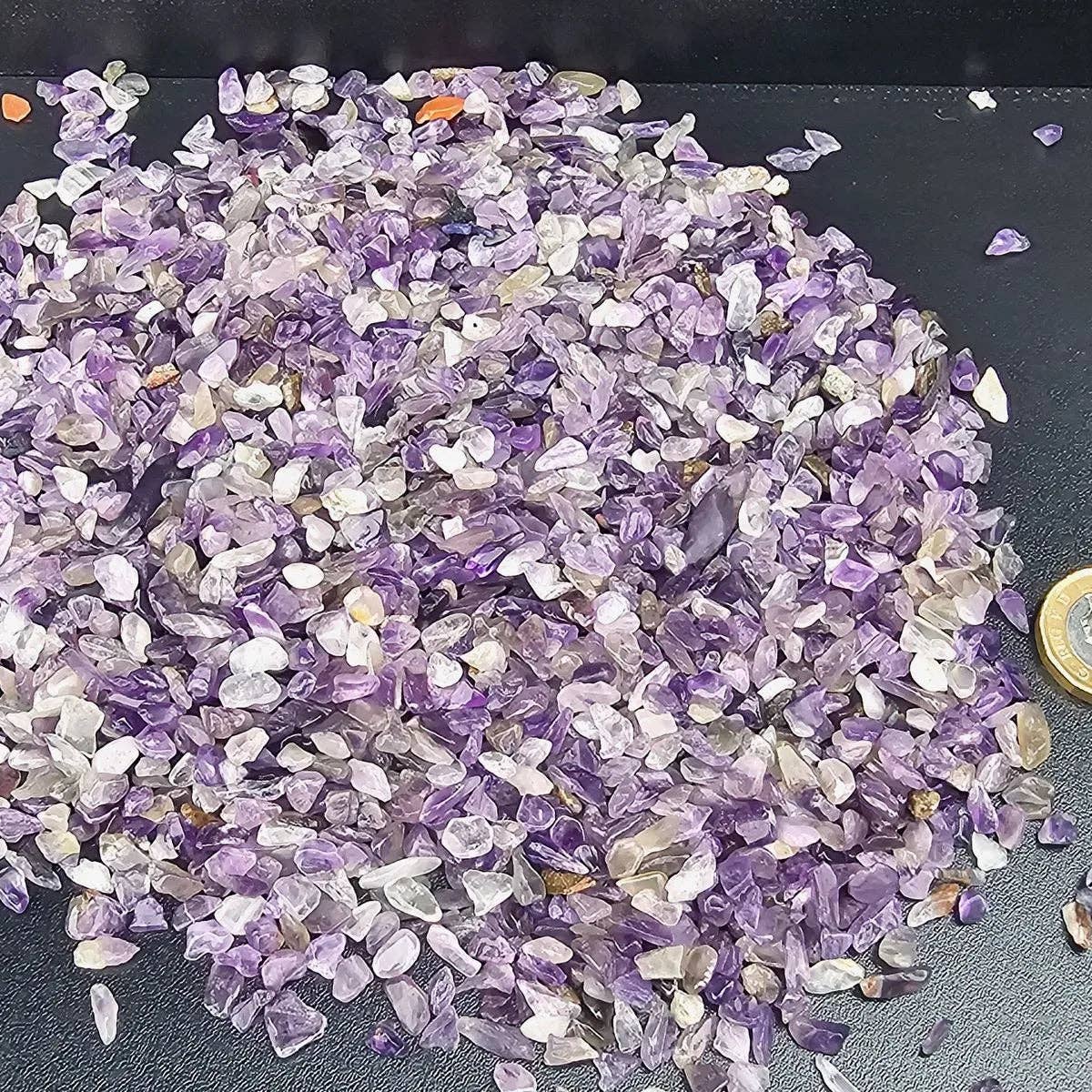 Distinction Crystals - Vendita all'ingrosso Pietra/cristallo spirituale - Pezzetti di cristallo di ametista lucidati - Confezione da 200 g1