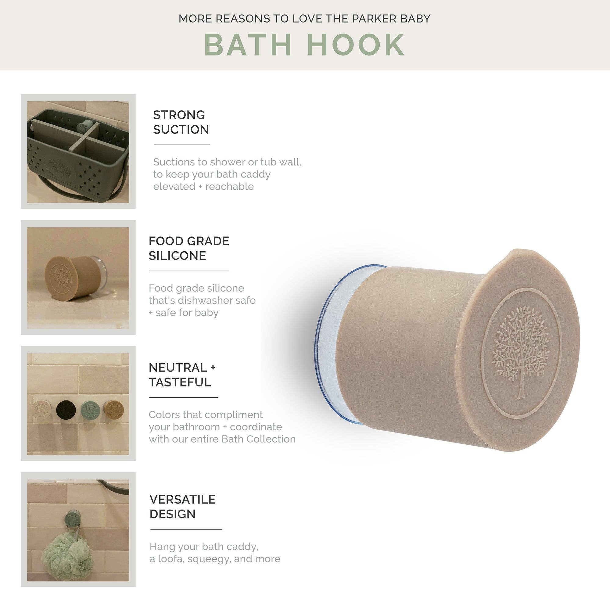 Parker Baby Co. - Wholesale Bath caddy - Silicone Bath Hook3