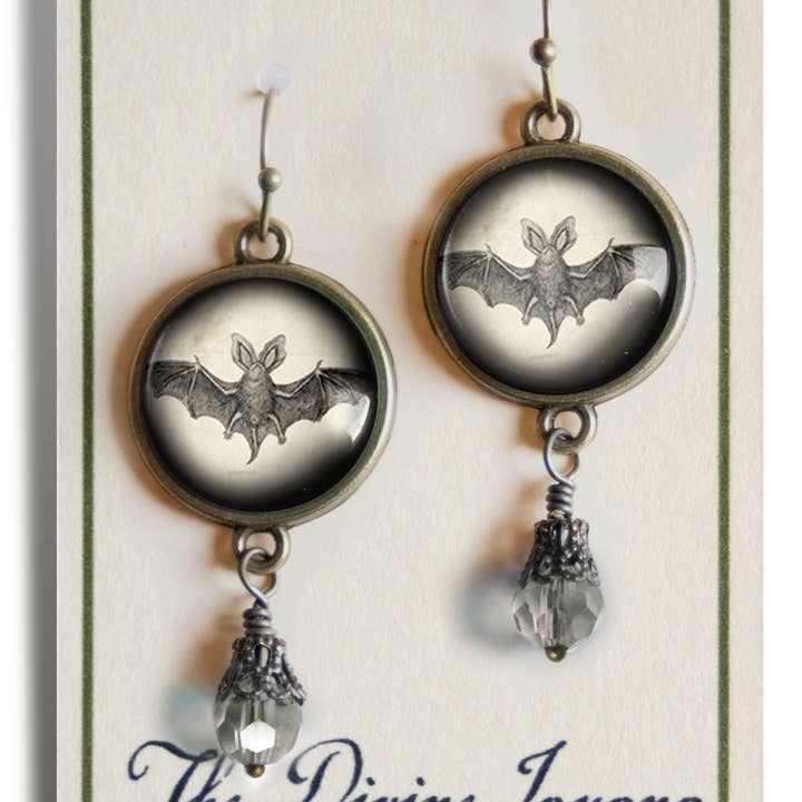 The Divine Iguana - Wholesale Dangle Earrings - Victorian Bat Goth Halloween Earrings3