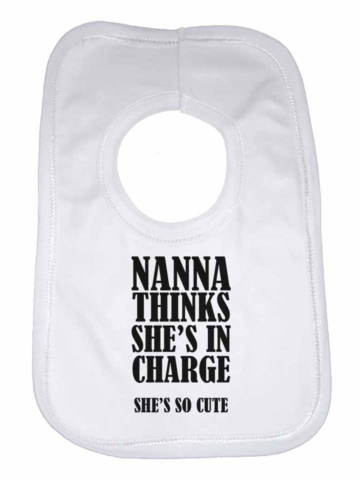 Nanna pense qu'elle est responsable, elle est si mignonne - Bavoirs pour bébés pour la vente par Little Ratbag