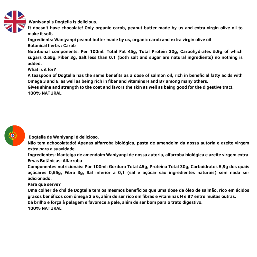 Waniyanpi - Wholesale Pet Treats - Dog - Dog Cream (formerly Dogtella) Waniyanpi for dogs4