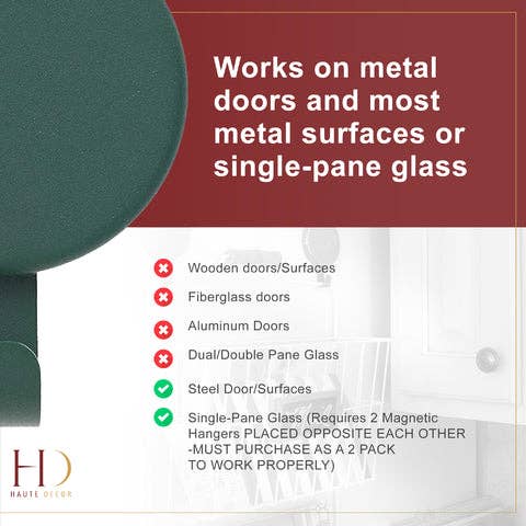 Haute Decor - Wholesale Door Hanger - Attract® Magnetic Hanger, 2 Pack - Green2