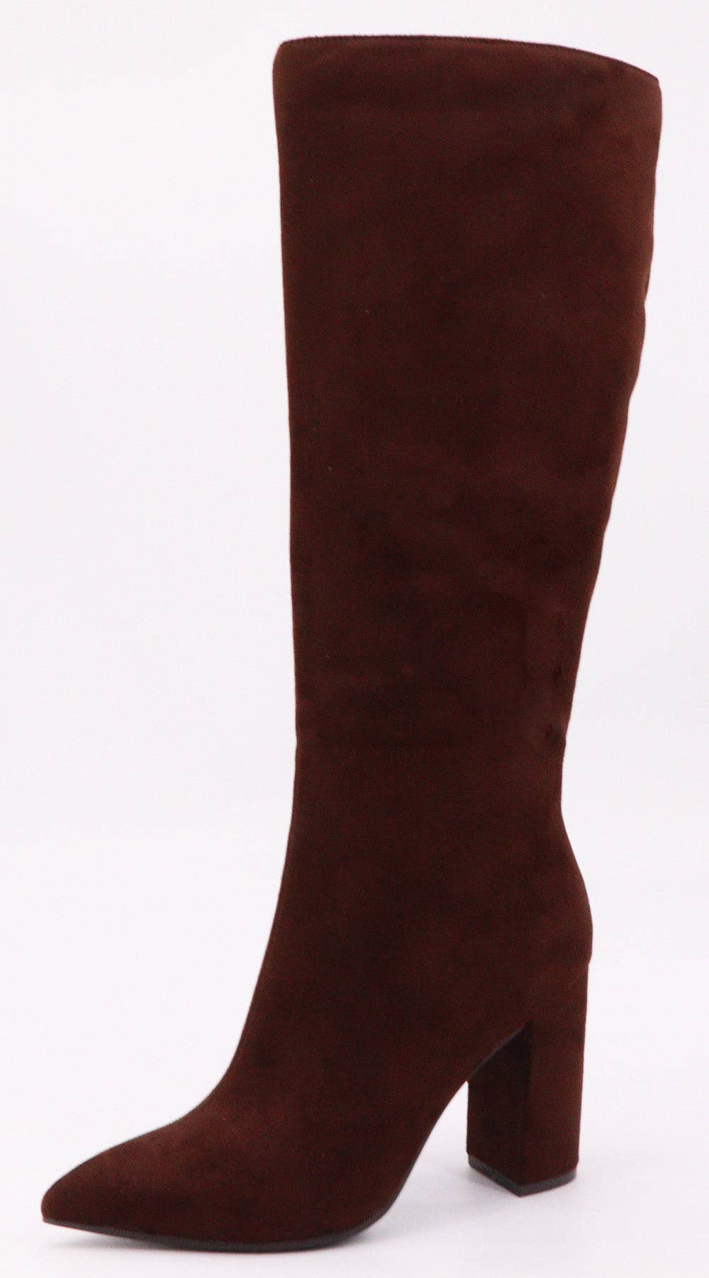 Mars Sky Shoes Wholesale - Wholesale Booties - Women's - Bamboo BELLFLEUR-18 Women Block Heel Pointed Toe Plai Knee High Boots-12 Pairs Pack-20.751