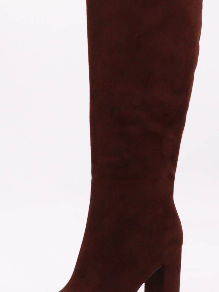 Mars Sky Shoes Wholesale - Wholesale Booties - Women's - Bamboo BELLFLEUR-18 Women Block Heel Pointed Toe Plai Knee High Boots-12 Pairs Pack-20.751