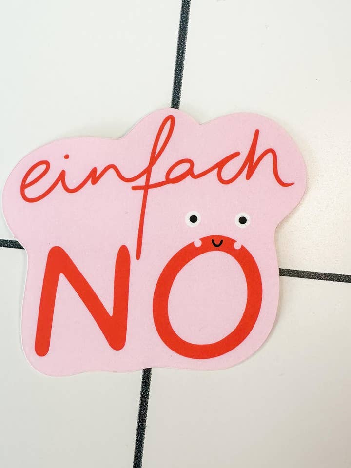 Adesivo opaco con scritta «Simply NO» e tocco morbido per la vendita all'ingrosso da parte di StudioSonna