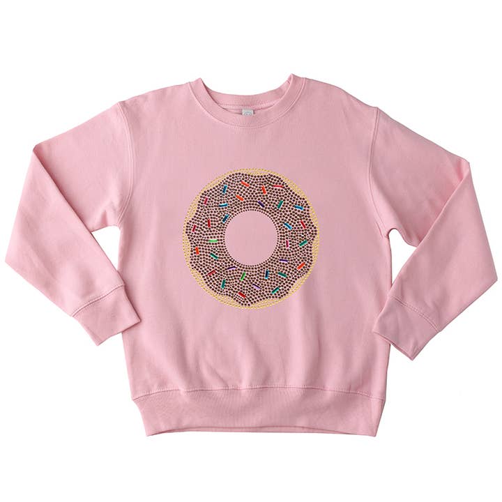 Studded Donut Sweatshirt for wholesale by Sparkle Sisters by Couture Clips