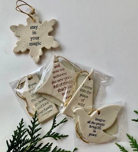 CSF Ceramics - Vente Objets de décoration - Ornement en céramique : flocon de neige2