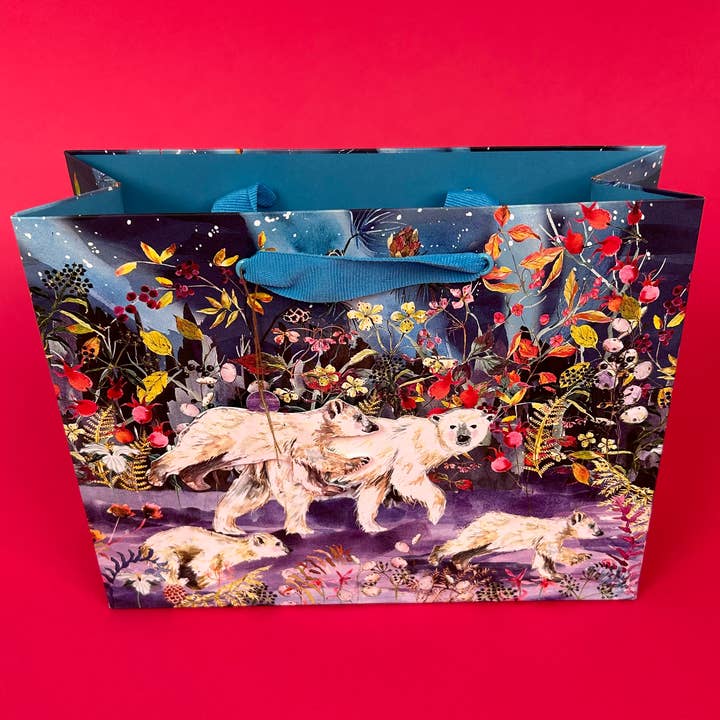 Aurora Bears Small Landscape Gift Bag - BGX 436B for wholesale by Roger La Borde