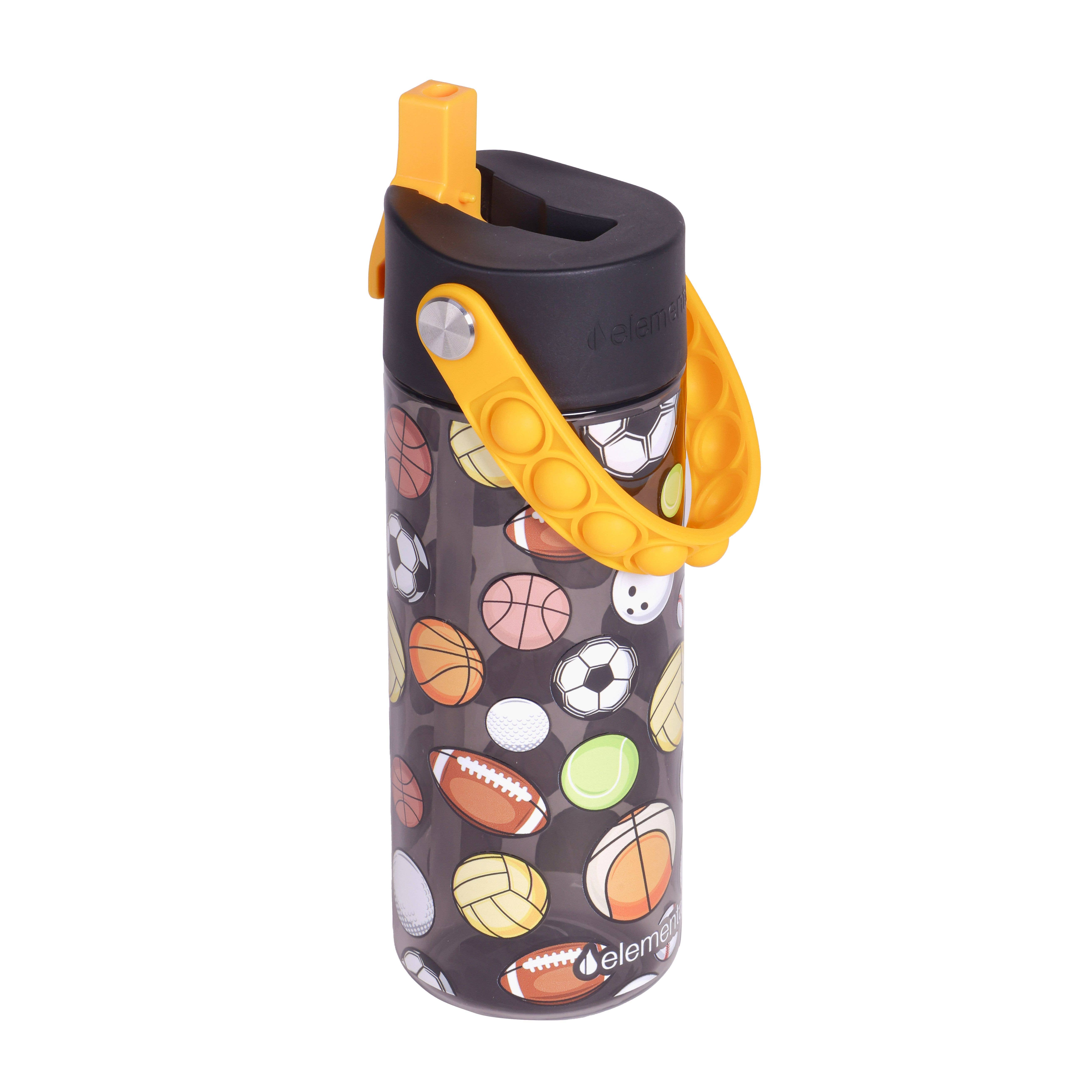 Elemental - Wholesale Water Bottle - Splash Pop Fidget Handle Bottle 18oz - Sports Ball1