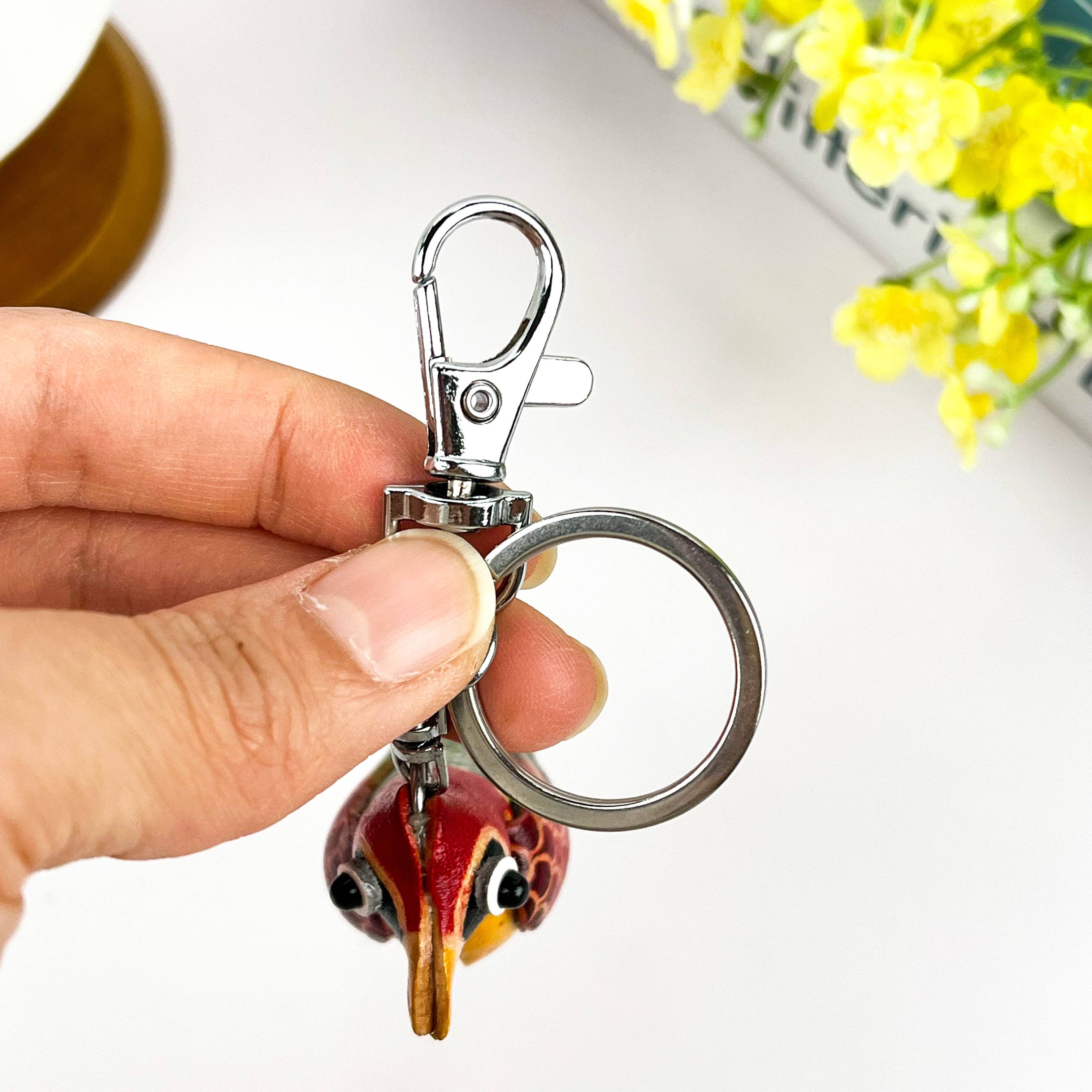 SoapElenGlen - Wholesale Keychain - Women's - Handmade Parrot Keychain, Bird Bag Pendant1