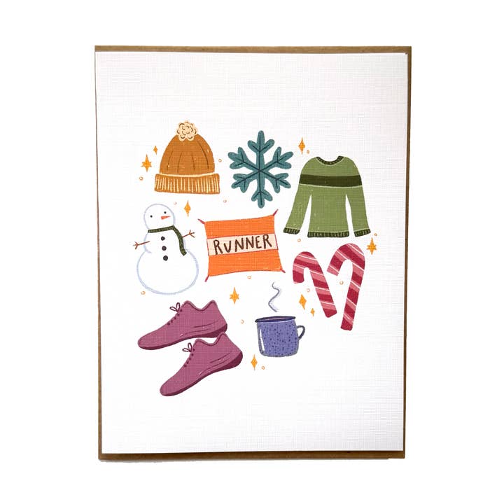 Winter Runs Card for wholesale by Keegsie Running