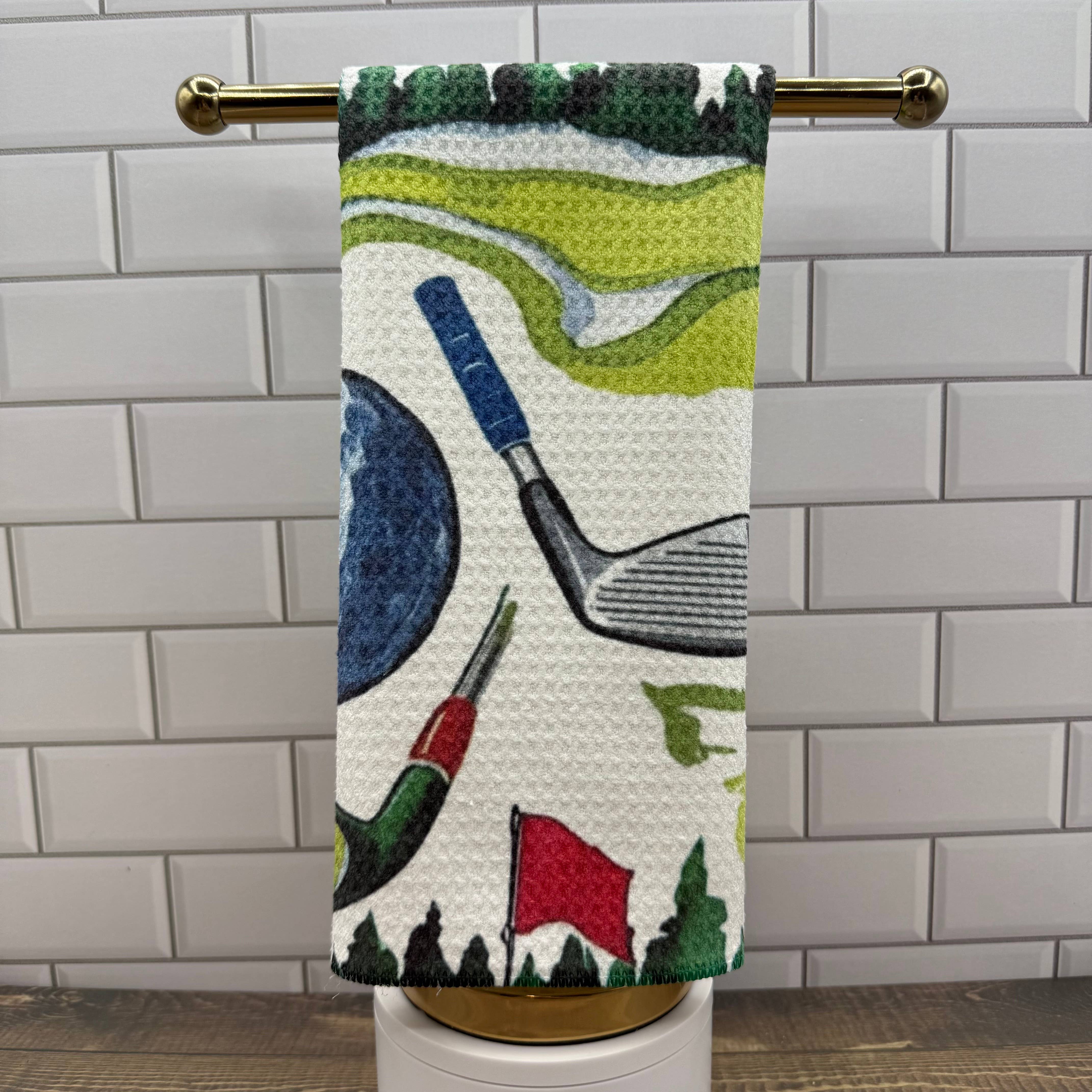 Blue Poppy Designs – Großhandel Geschirrtücher – Golf-Waffel-Küchentuch1