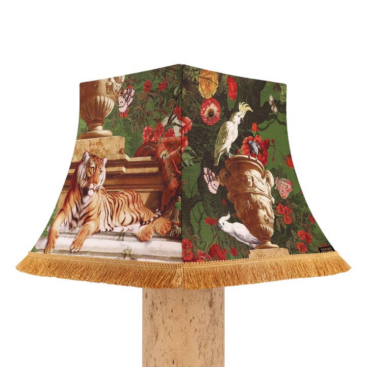 PAGODA LAMPSHADE WITH MACHLI FRINGE for wholesale by Voglio Bene