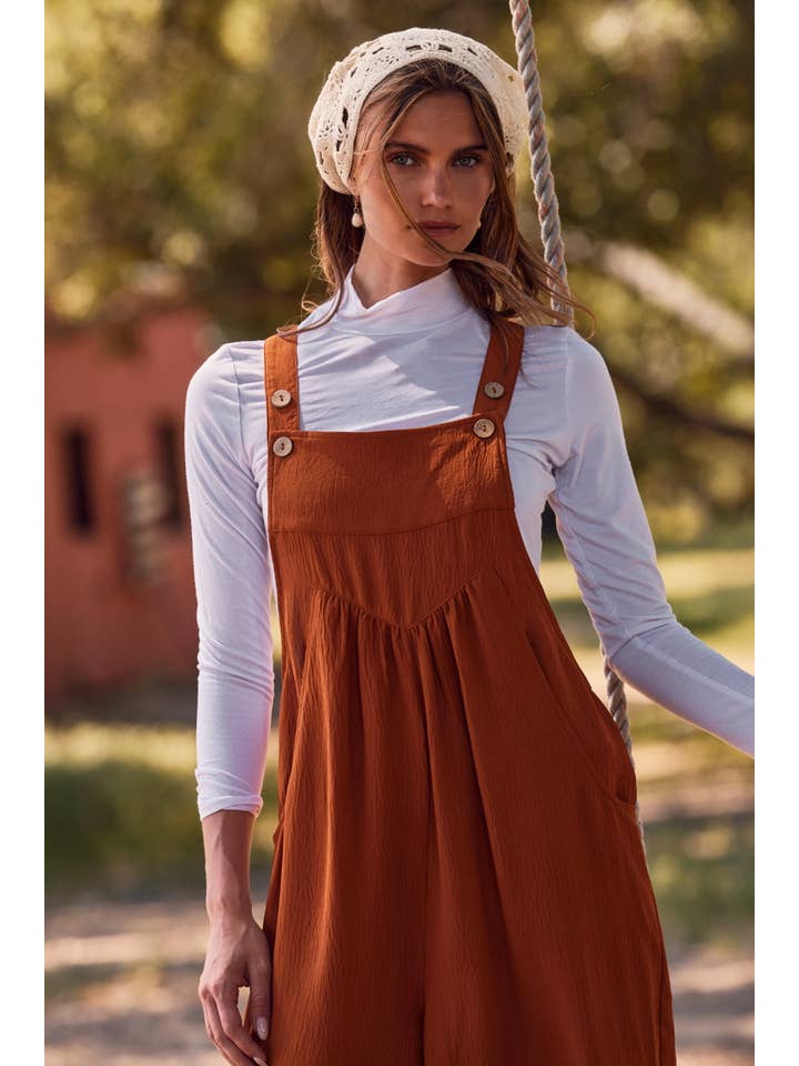 Oddi - Wholesale Jumpsuit - Women's - Solid Button Sling Jumpsuit16