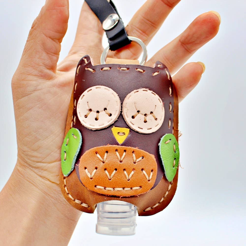 Atlas Goods By Your Needs Company - Wholesale Hand Sanitizer - Handmade leather hand sanitizer holder with 2 oz. bottle1