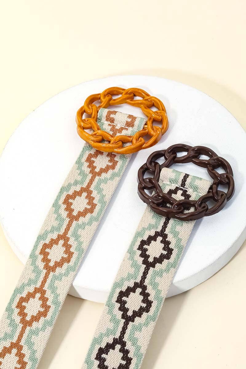 Anarchy Street - Wholesale Belt - Women's - Boho Braided Belt Solid Chain Buckle6