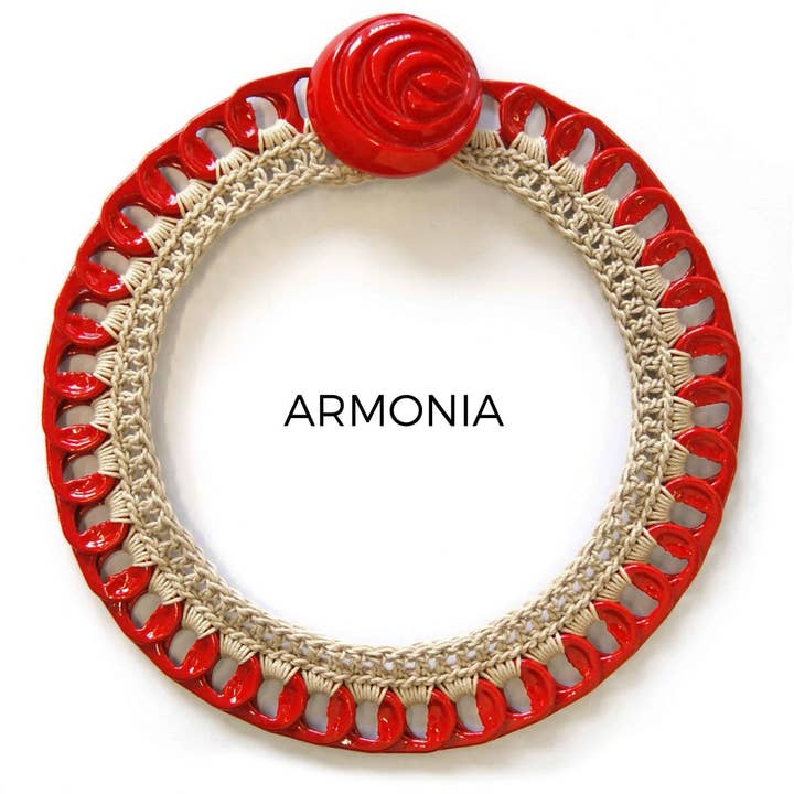 HARMONY Halskette mit Standard-Pop-Top-Elementen aus Baumwolle oder glänzendem dünnem Häkelstoff innen für den Großhandel von Peekaboo! Jewels