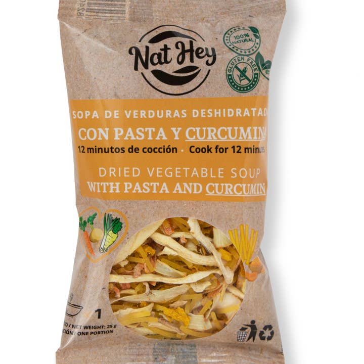 Dehydrated Vegetables with Gluten-Free Pasta and Curcumin for wholesale by N A T H E Y - Deshidratados del Mediterráneo S.L.