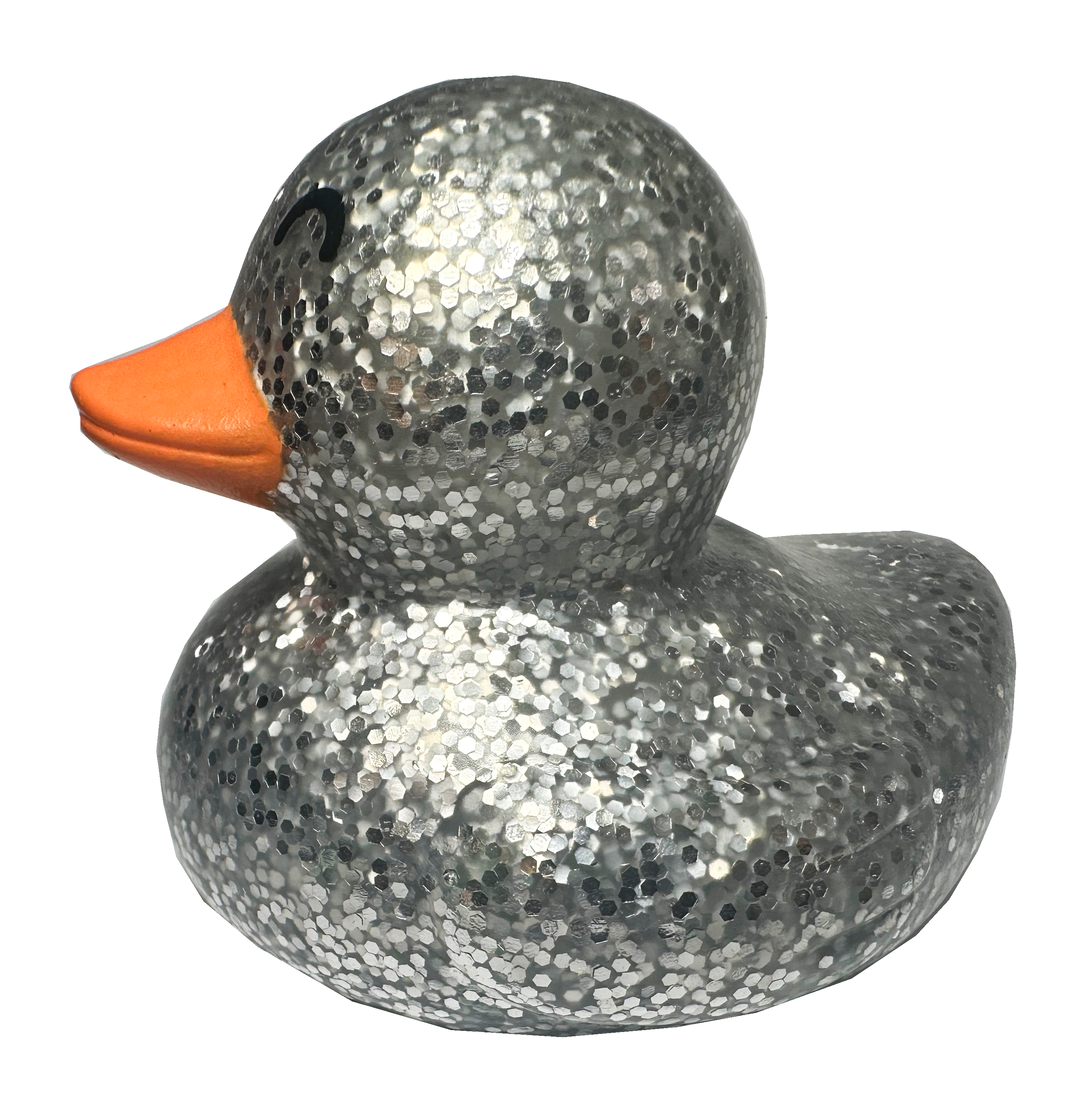 Magni ApS - Wholesale Bath Toy - Baby - Bath duck with glitter, silver, 7 cm.0