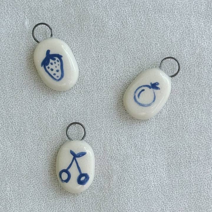 Terra Clay Co. - Wholesale Individual charm/pendant - Simple Fruit Ceramic Charm3