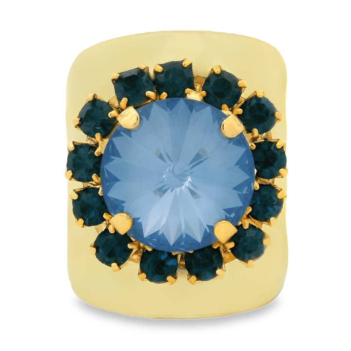 TOVA – Großhandel Cocktail-/Statement-Ring – Jacci Ringe in Emaille Mitternachtsexpress3