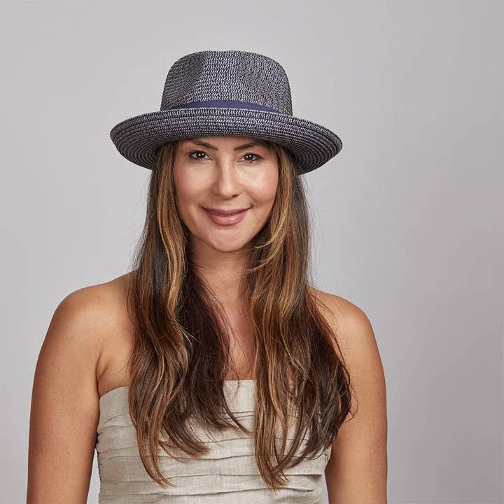 American Hat Makers - Wholesale Straw Hat - Unisex - Soft Straw Fedora Hat - Style Coronado13