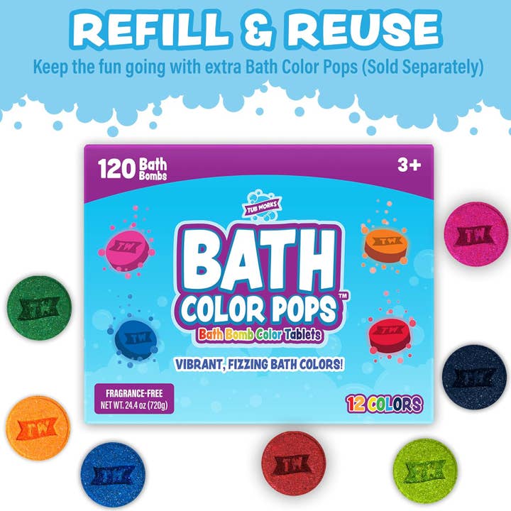 Tub Works LLC - Wholesale Bath Bomb/Fizz - Tub Works® Bath Color Brush™ Kids Bath Bomb Set | Nontoxic & Fragrance-Free8