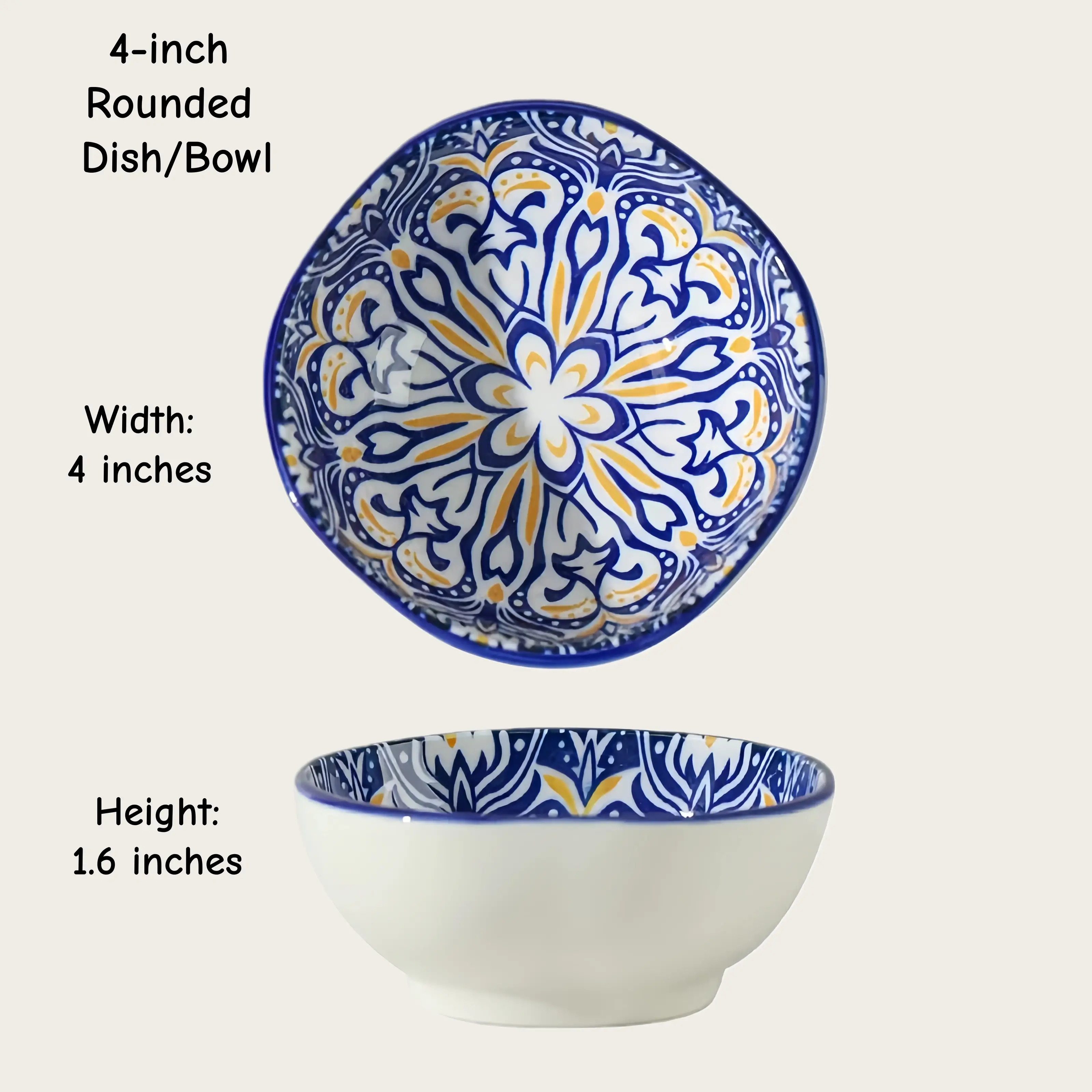 Otterware - Vente Bols à condiments/sauces - Plats à trempette en céramique style marocain (6 styles)28