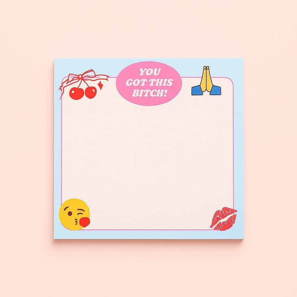 OhhhSoPeachy - Wholesale Sticky Notes - You Got This Bitch Sticky Notes, Funny Motivational Notepad, Desk Accessories for Women, Sassy Office Supplies, Cute Stationery0