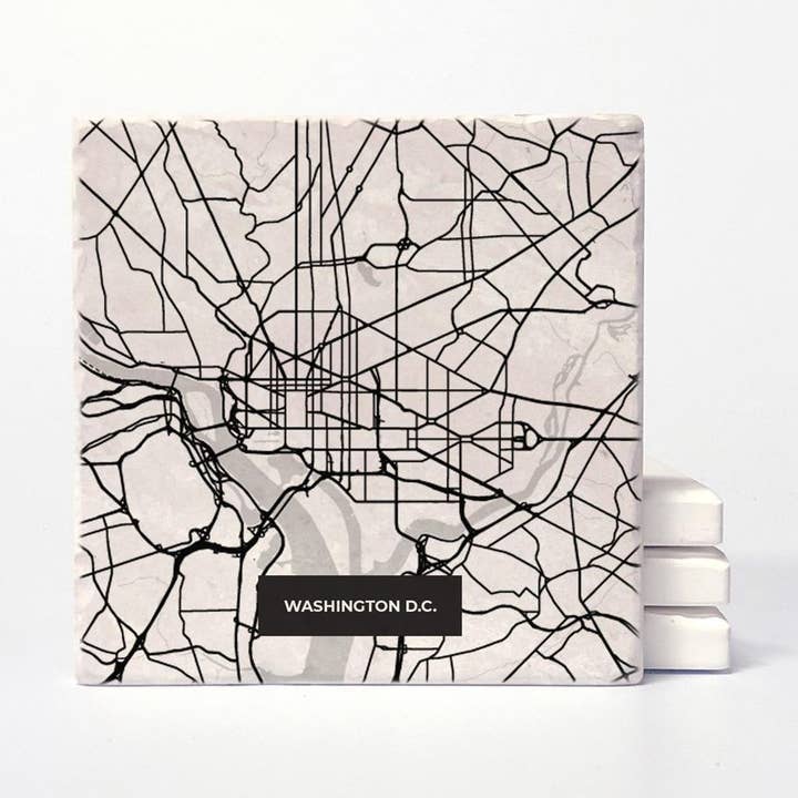 Versatile Coasters - Wholesale Coasters - Washington D C Modern Map Coasters