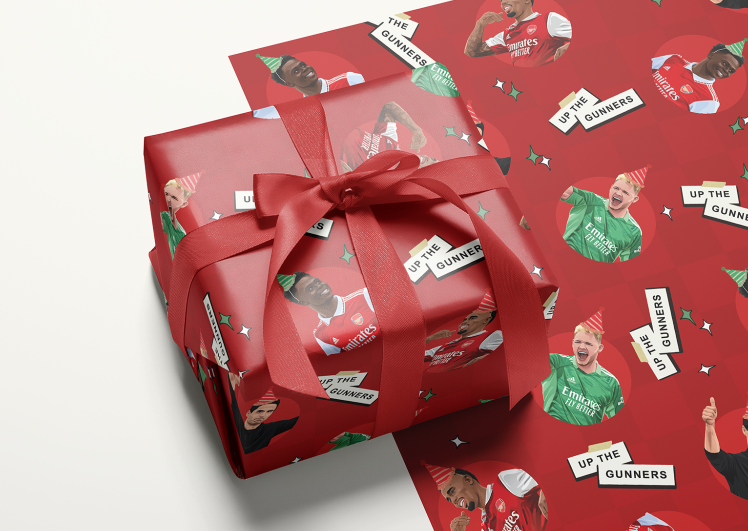 Scored It – wholesale Flat wrap – Up The Gunners Arsenal Birthday Gift Wrap1