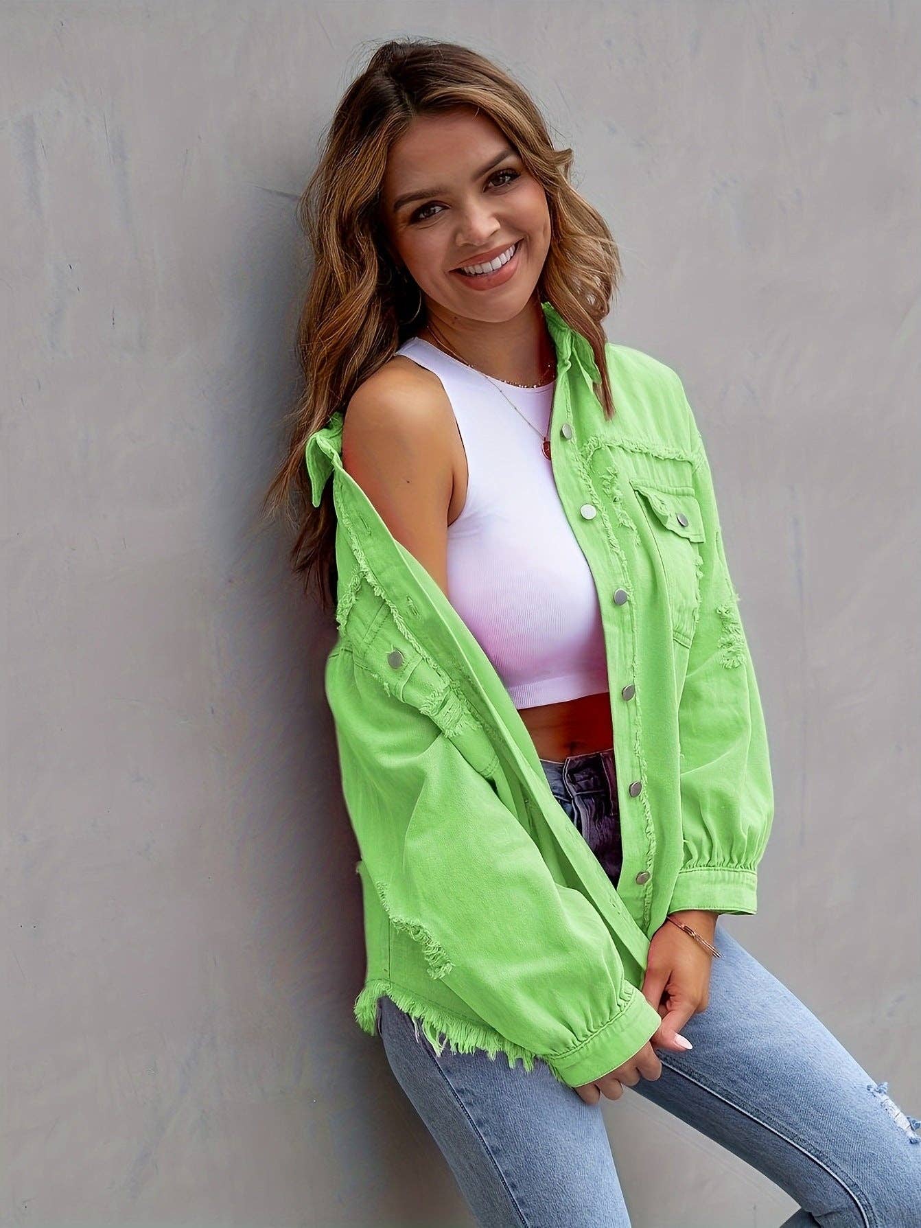 Marayn - Wholesale Denim Jacket - Women's - 2025 Oversized Denim Jacket Womens Distressed Style23