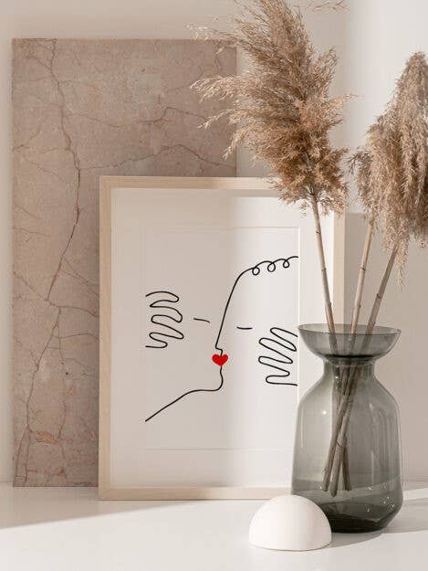 Poster Beijo de Amor - Tamanho 30 x 40 cm por atacado de Shandor