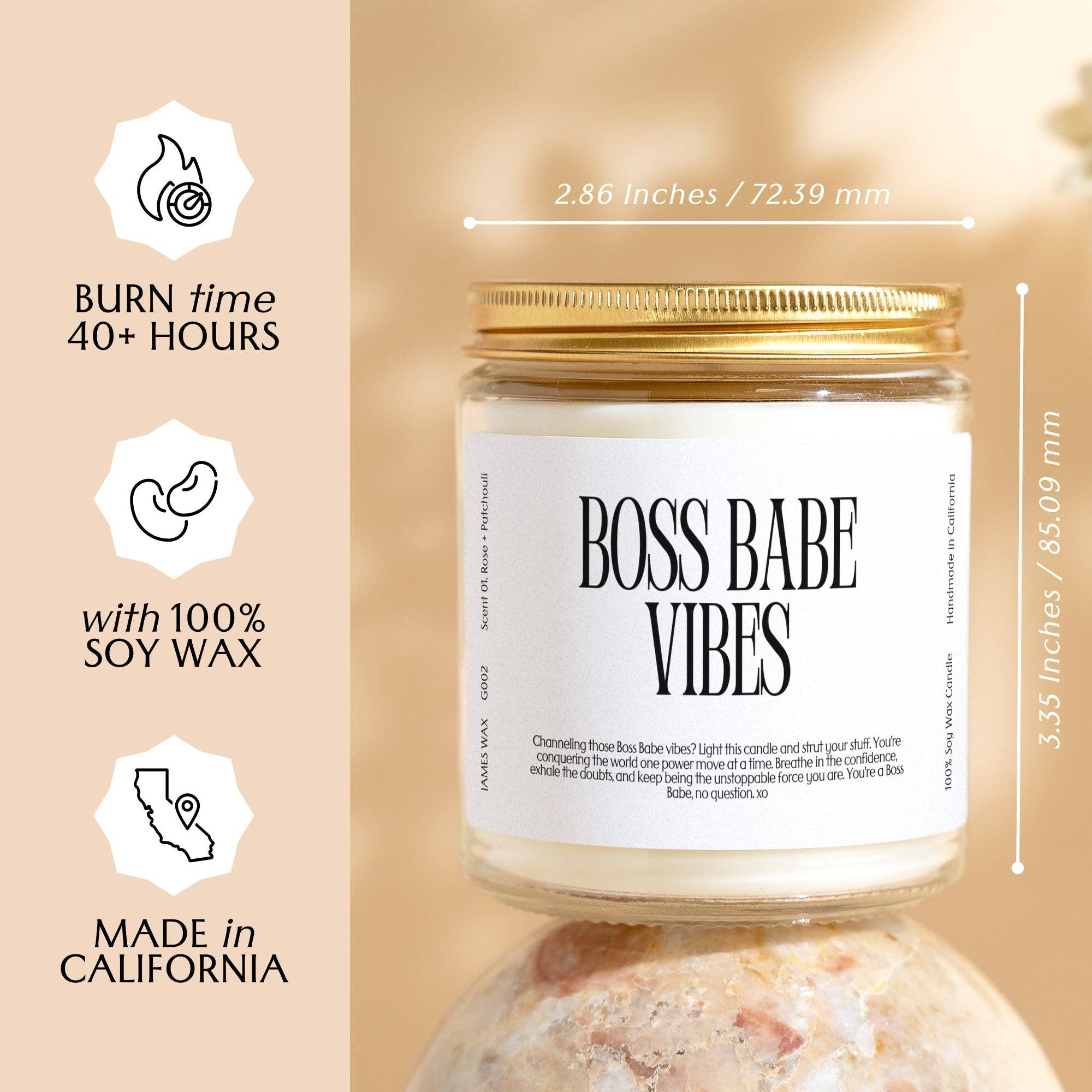 James Wax - Wholesale Jar/Filled Candle - Career Boss Babes Candle Coworker Colleague Office Gift G0023