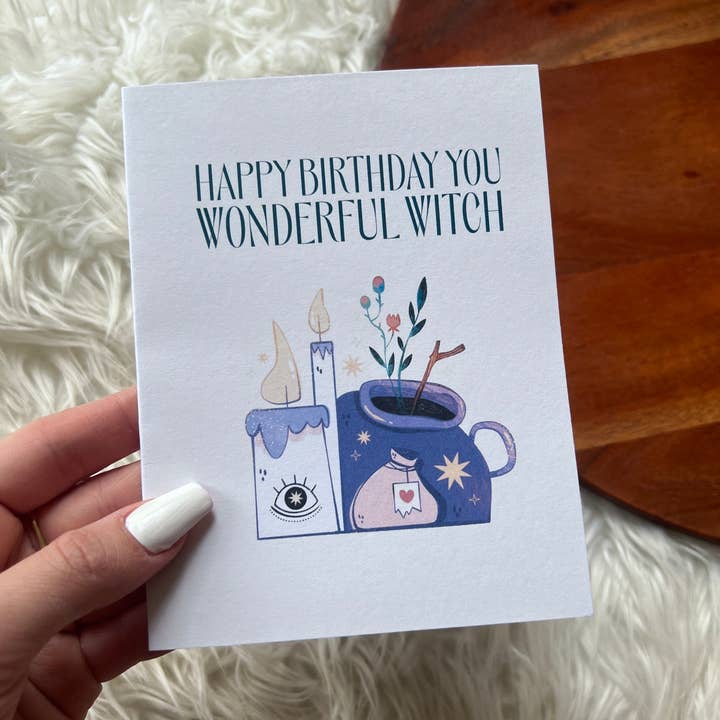 "Happy Birthday You Wonderful Witch" Birthday Card for wholesale by Big Moods