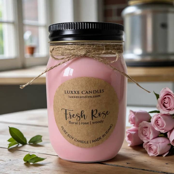 Frisk Rose Duftlys | Økologisk Sojalys for engroshandel hos LUXXE Candles